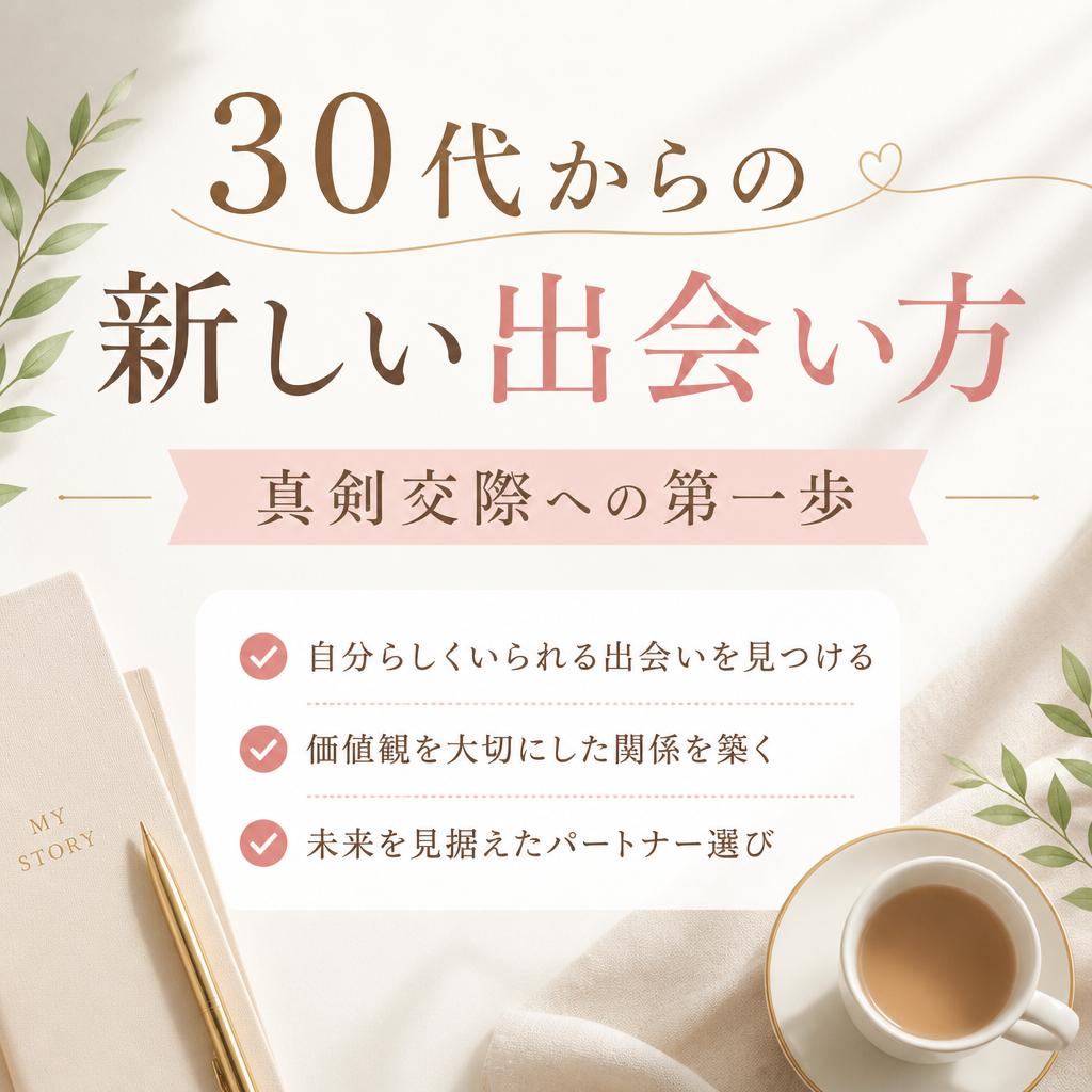 30代からの新しい出会い方、真剣交際への第一歩