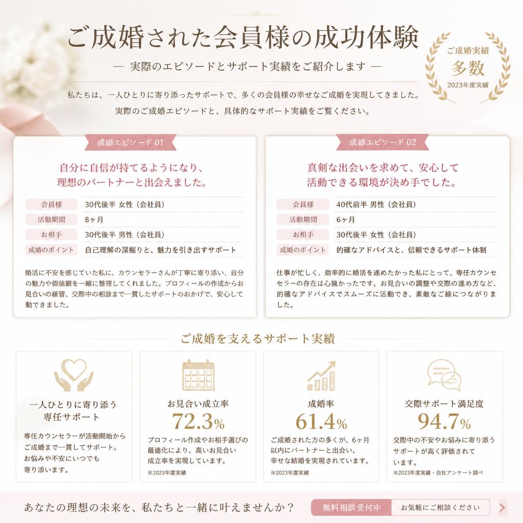 会員の声—成婚エピソード