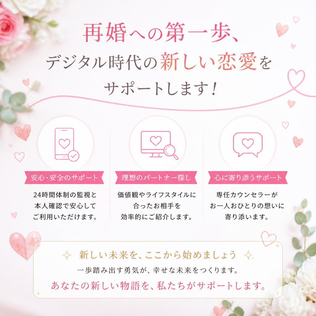 再婚への第一歩、デジタル時代の新しい恋愛をサポートします！