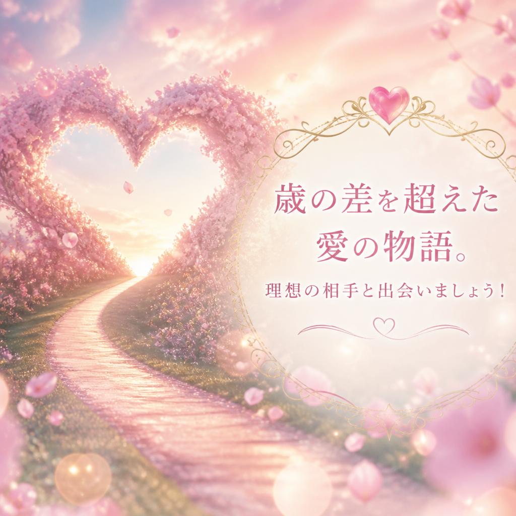 歳の差を超えた愛の物語。理想の相手と出会いましょう！