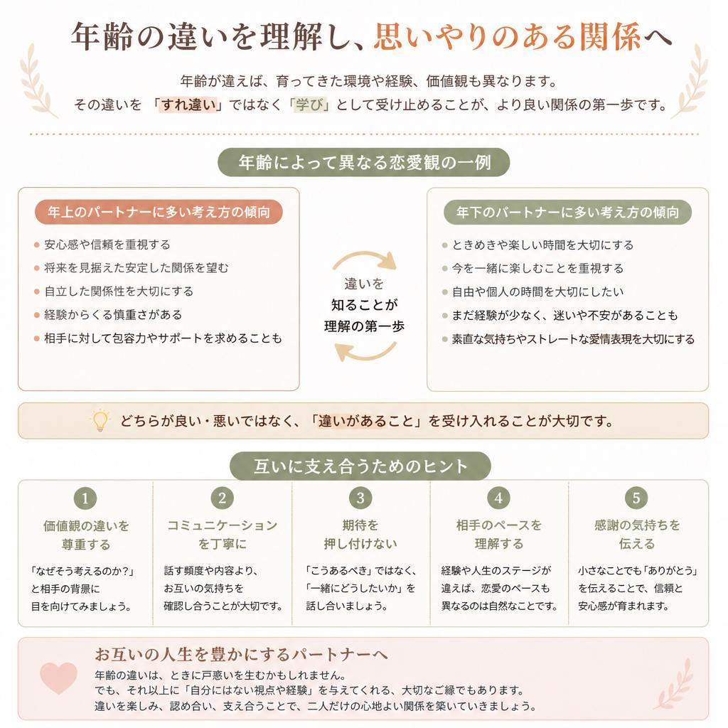 歳の差で変わる恋愛観