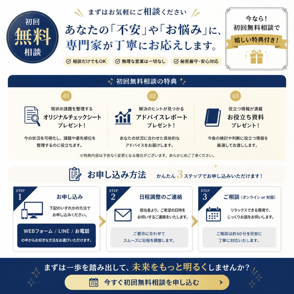 今すぐ無料相談を予約しよう