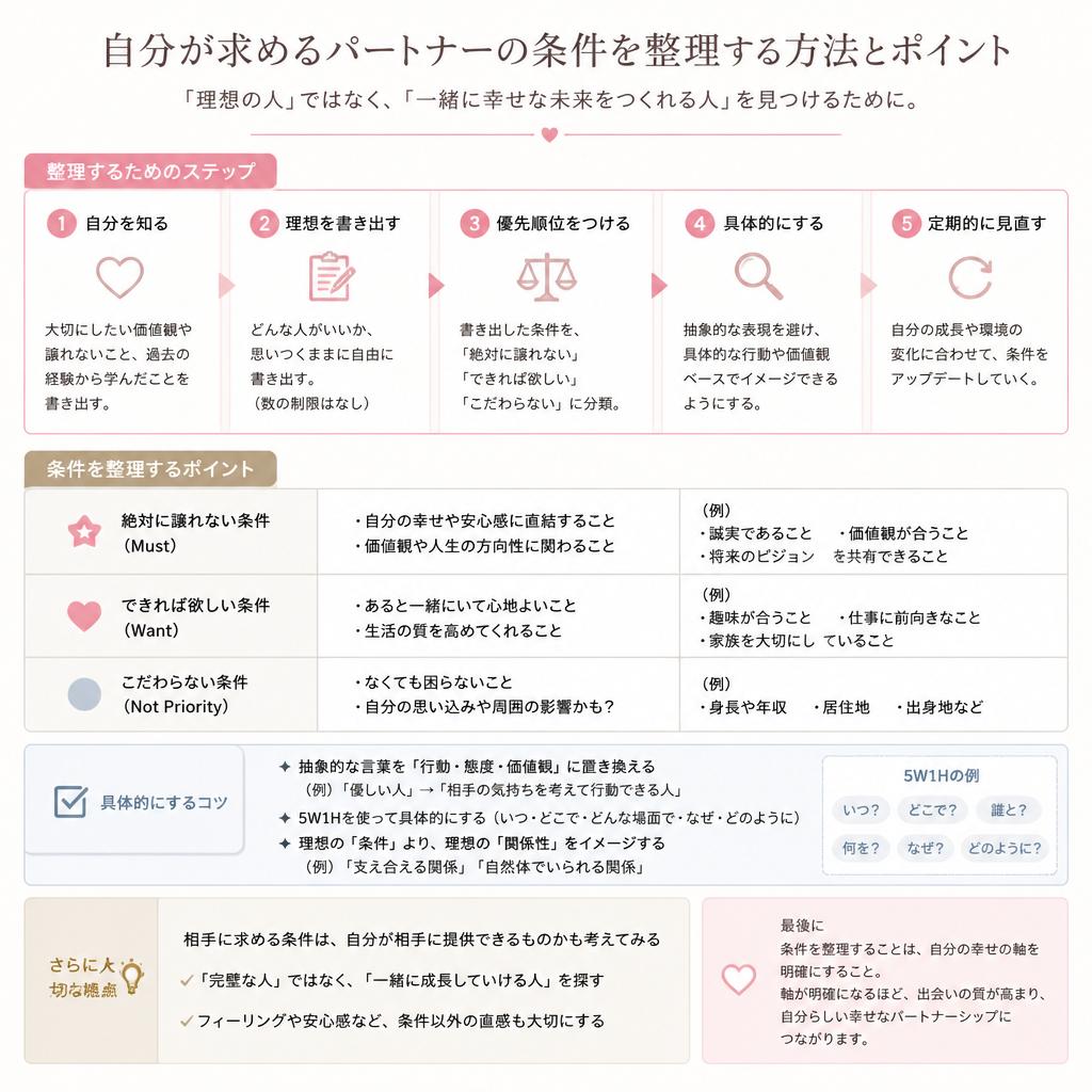 理想の条件を明確にする方法