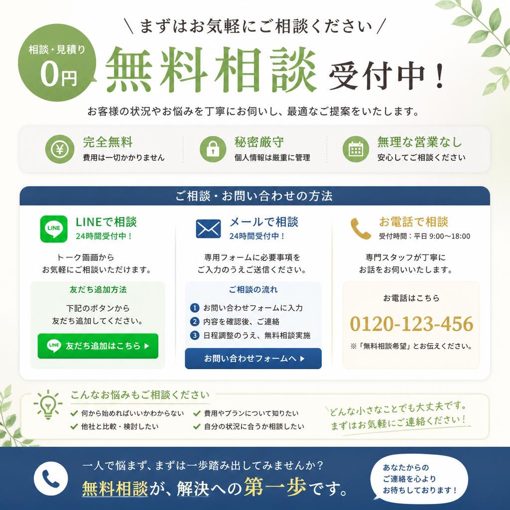 7. お問い合わせ・無料相談申込み