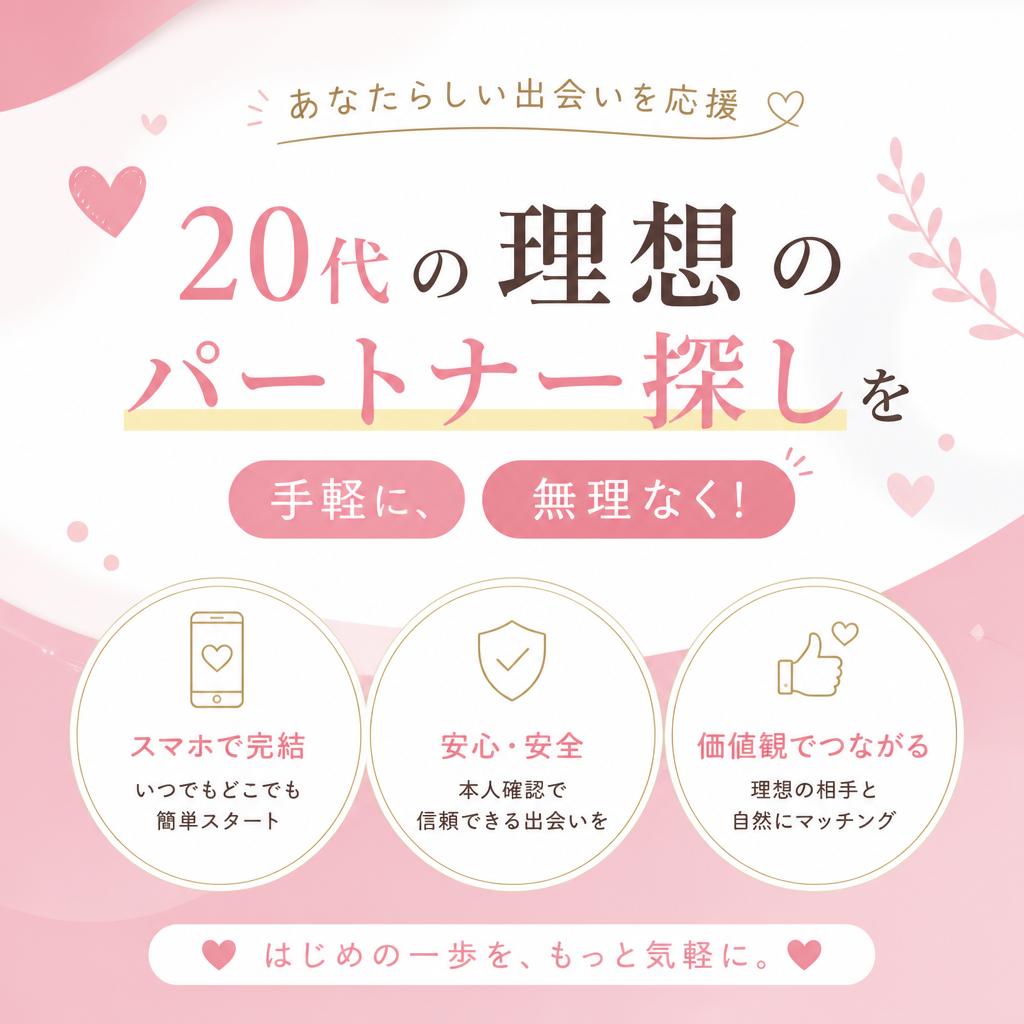 20代の理想のパートナー探しを手軽に、無理なく！