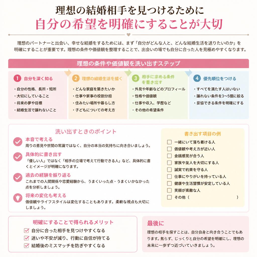 理想のパートナー像を明確にする