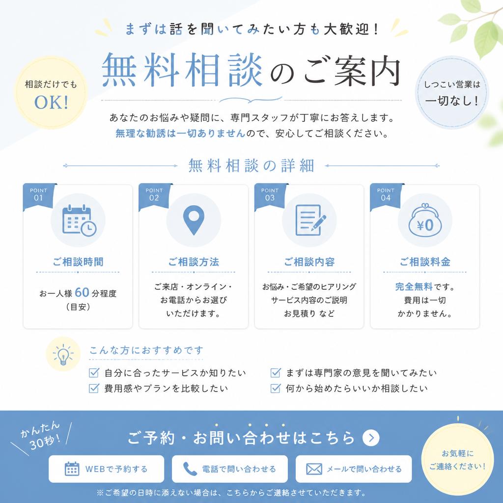 7. 今すぐ始めよう！無料相談のご案内