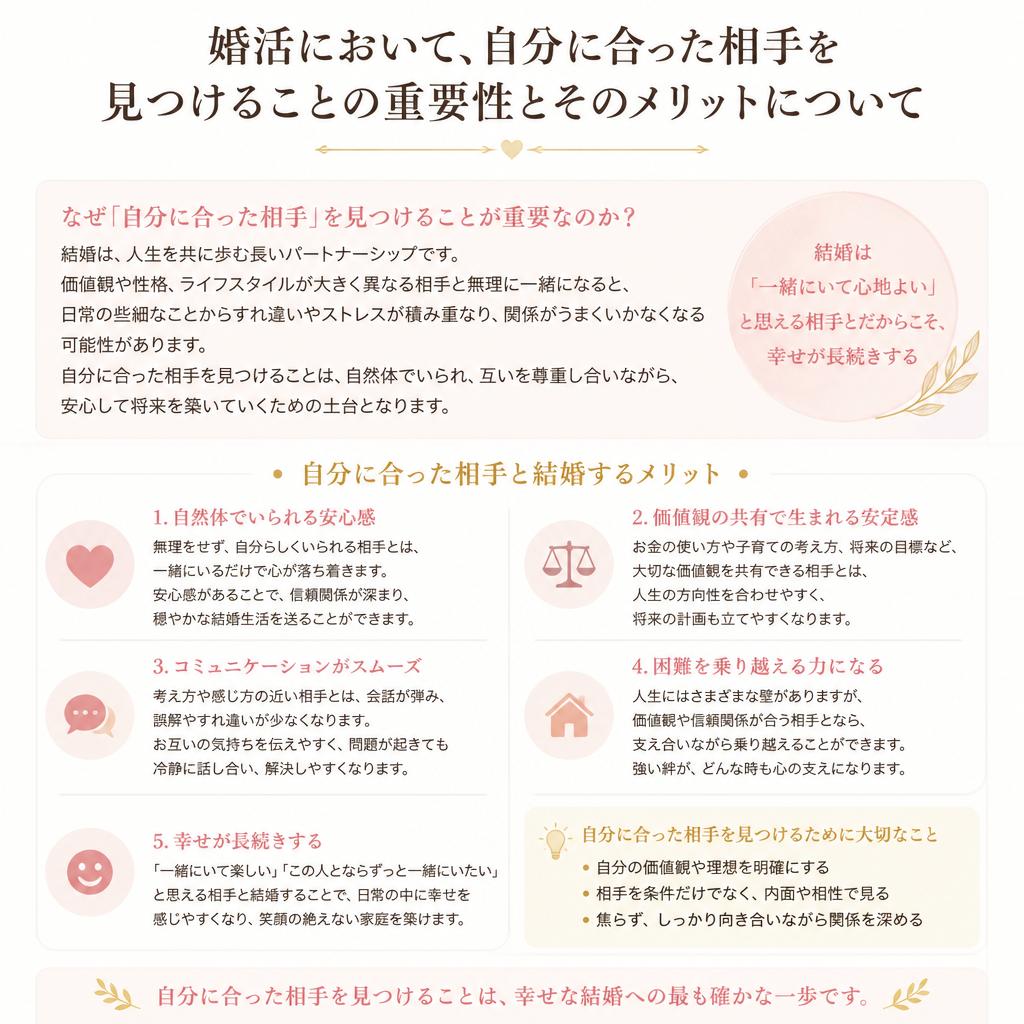 自分に合った出会いの重要性